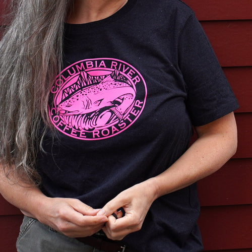 T-Shirt:  Pink on Black